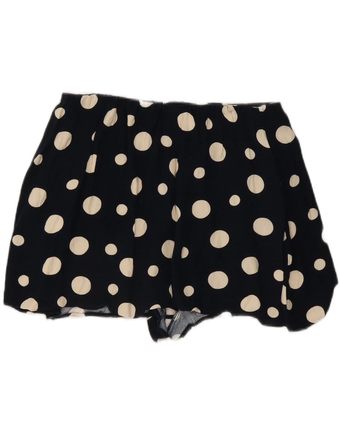 Pantaloncini casual da donna Zara grandi W32 in viscosa nera a pois
