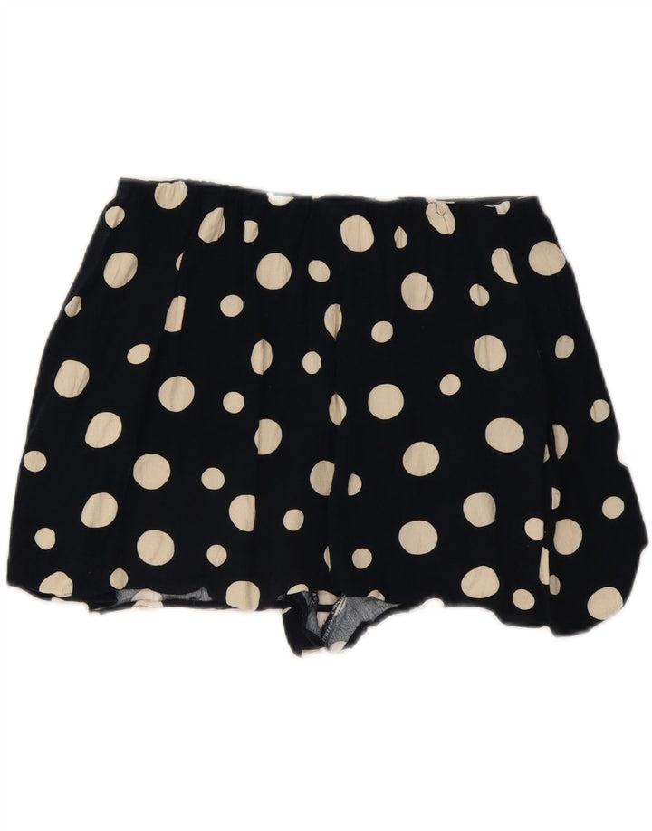 Pantaloncini casual da donna Zara grandi W32 in viscosa nera a pois