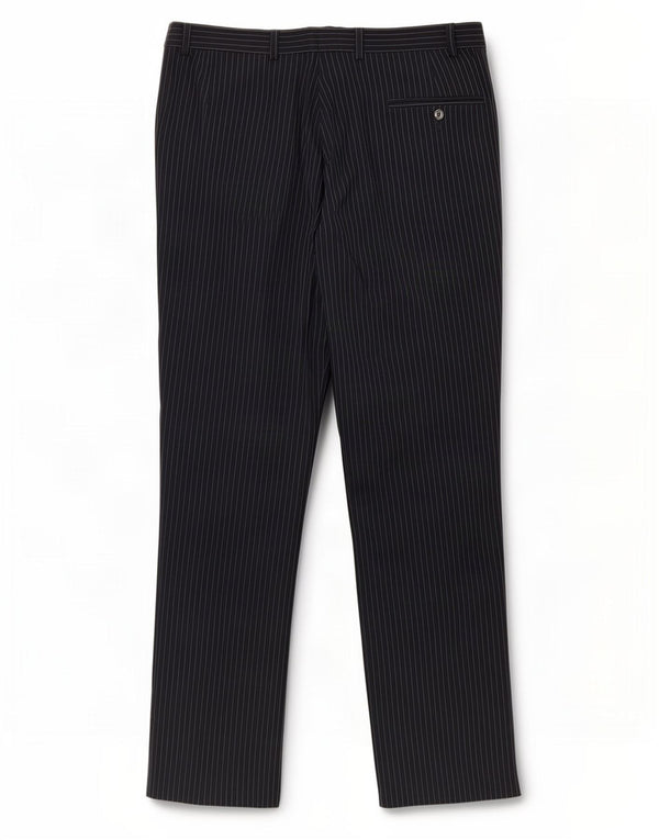 Pantaloni da completo da uomo Marks & Spencer Autograph W38 L31 Gessato blu navy