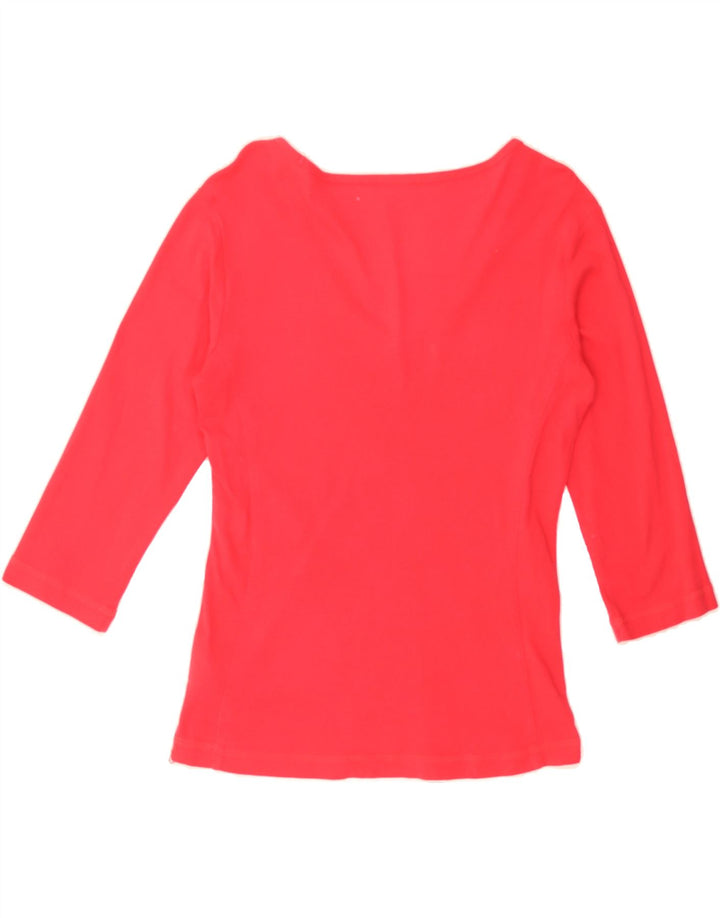 CHAMPION Womens Top 3/4 Sleeve UK 14 Large Red Cotton Vintage Champion and Second-Hand Champion from Messina Hembry 