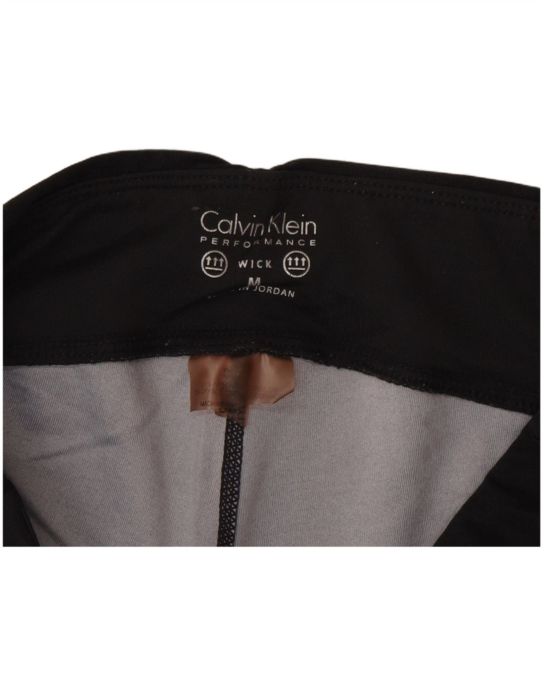 Leggings Capri da donna Calvin Klein UK 12 nylon a righe nere medie