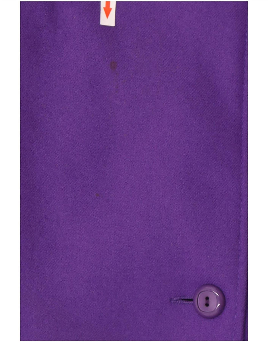 Cappotto doppiopetto oversize da donna vintage UK 16 grande lana viola