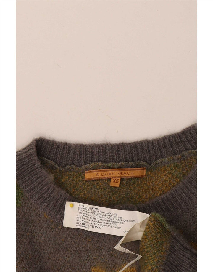 Maglione cardigan da donna con motivo astratto Silvian Heach UK 6 XS Grigio