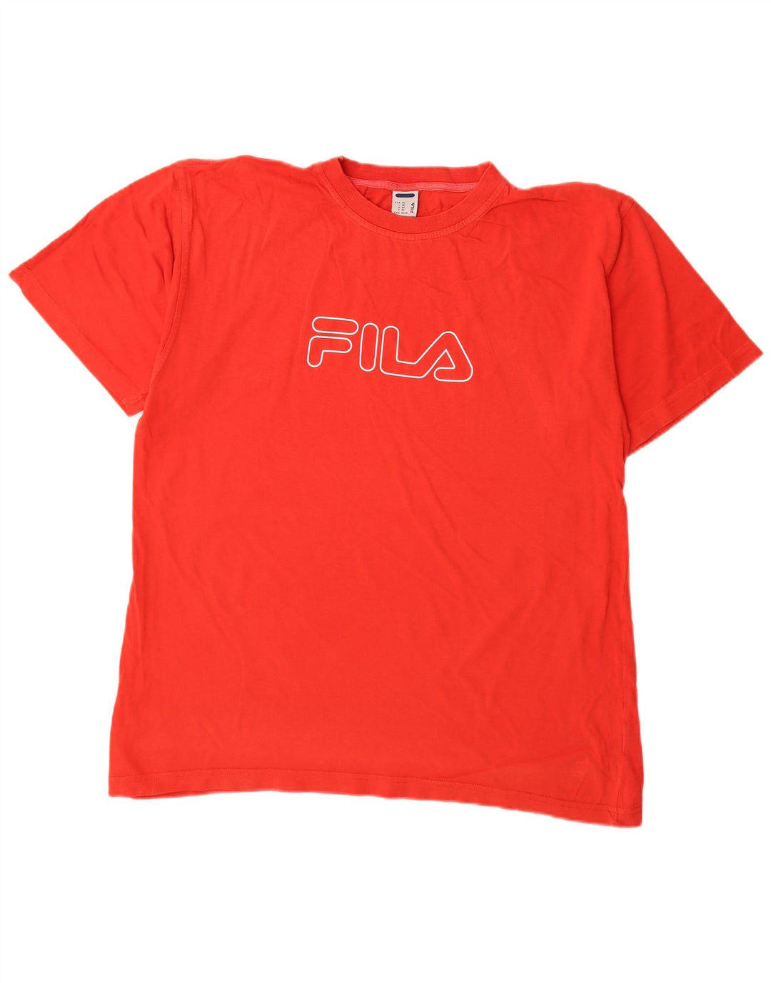 T-shirt grafica da uomo Fila Top XL in cotone rosso