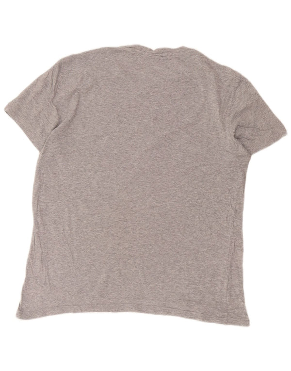 T-shirt grafica da uomo Rochester Champion Top in cotone chiazzato grigio medio