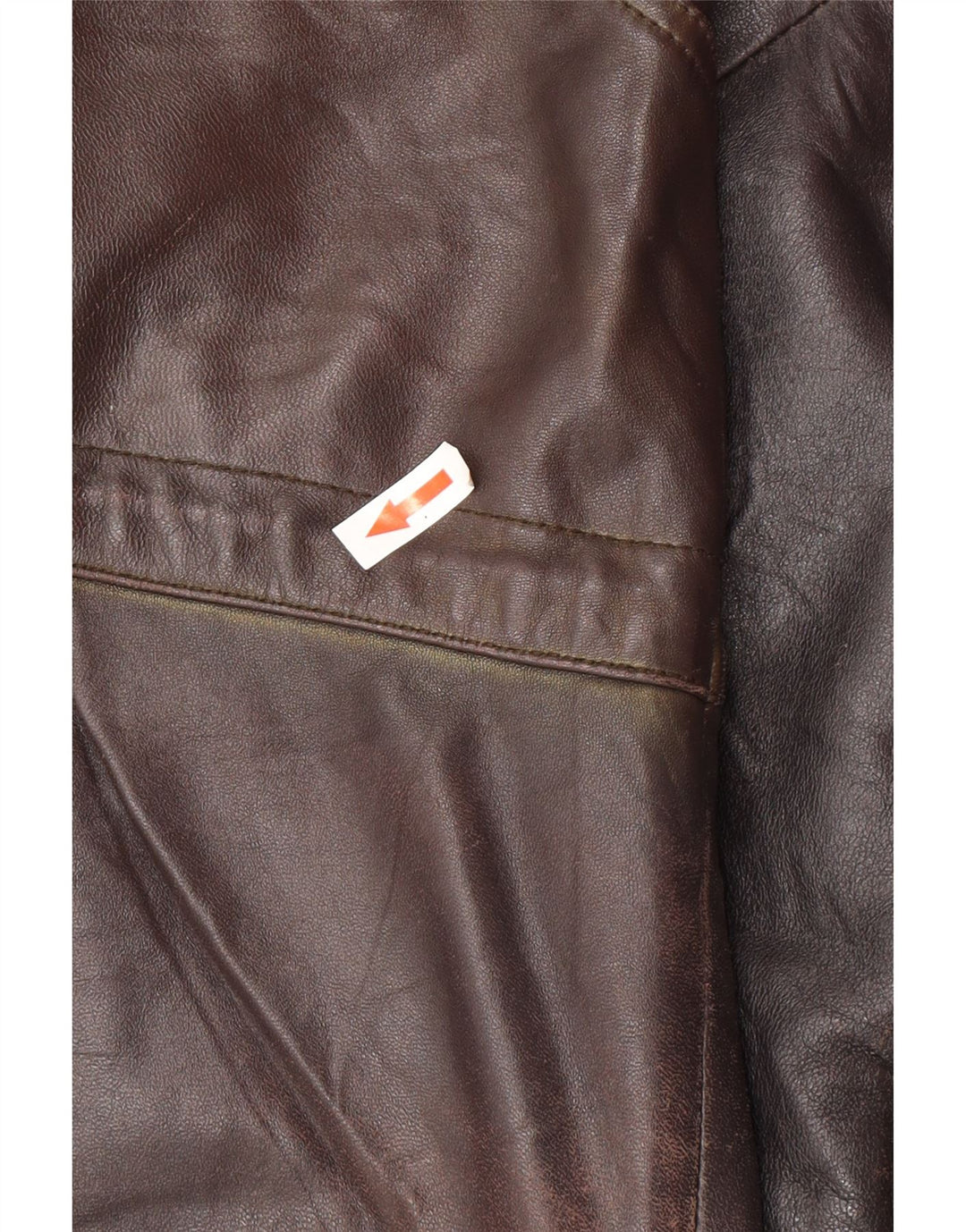 Giacca in pelle vintage da uomo UK 44 2XL Pelle nera