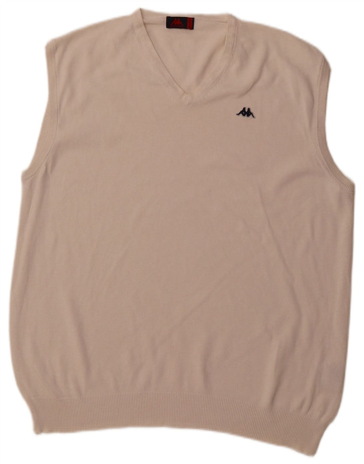Canotta da uomo KAPPA 2XL in cotone bianco sporco