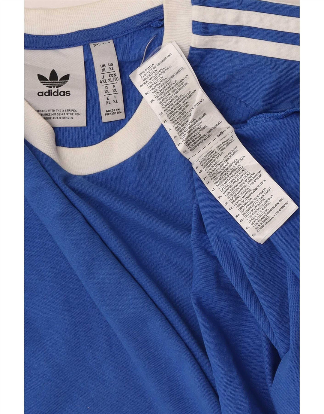 T-shirt da uomo Adidas Top XL in cotone blu