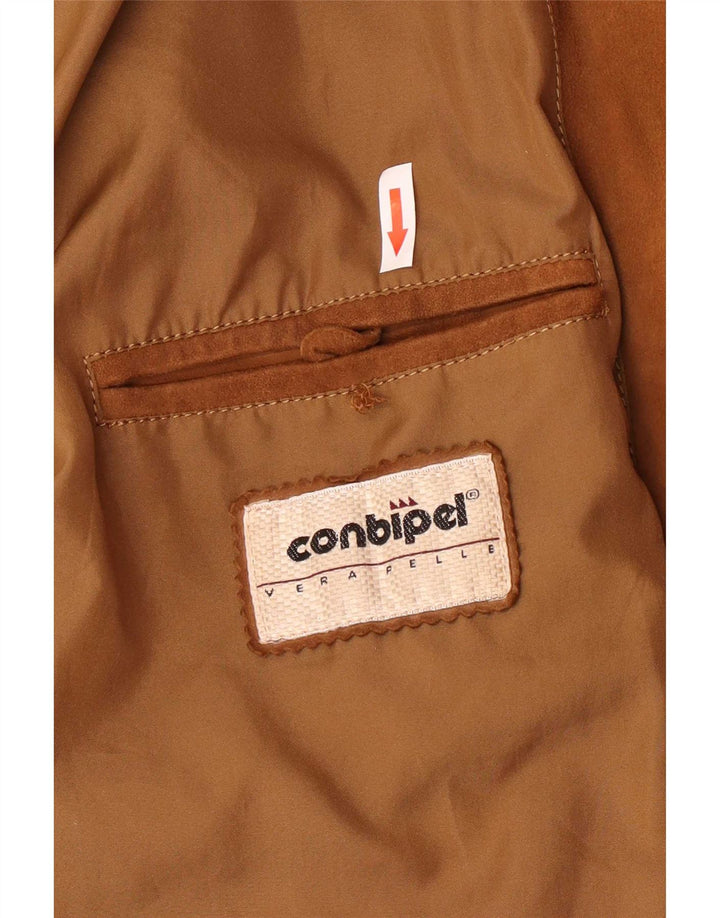 Giubbotto bomber in pelle scamosciata da uomo Conbipel UK 42 XL Beige