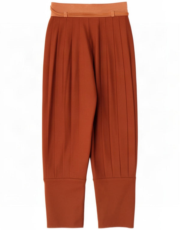 Pantaloni corti affusolati a vita alta da donna vintage W26 L24 Marrone