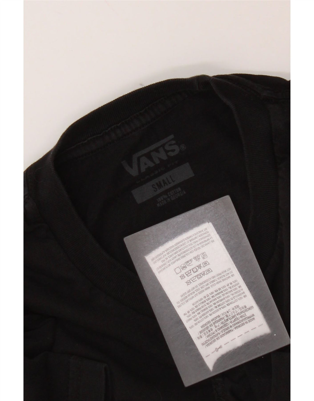 T-shirt da uomo Vans Classic Fit, piccola, in cotone nero