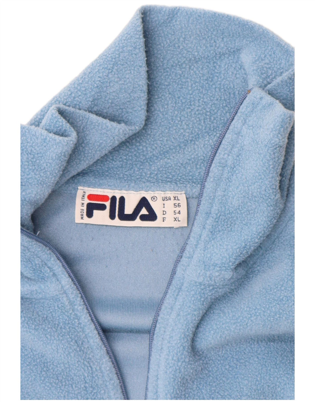 Maglione in pile da uomo FILA con zip e collo XL blu poliestere