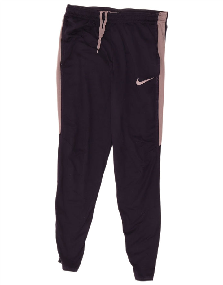 Pantaloni da tuta da donna Nike UK 14 Large Blu Navy Colourblock Poliestere