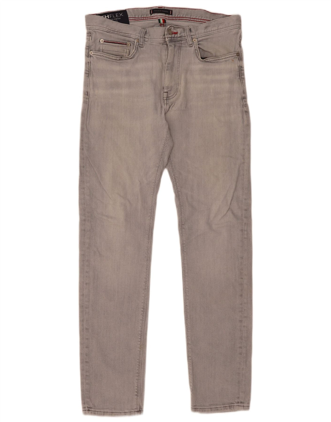 Tommy Hilfiger Uomo Bleecker Stretch Jeans Slim W33 L32 Cotone Grigio