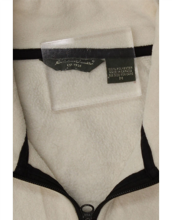 EDDIE BAUER Womens Fleece Gilet UK 14 Medium White Polyester Vintage Eddie Bauer and Second-Hand Eddie Bauer from Messina Hembry 
