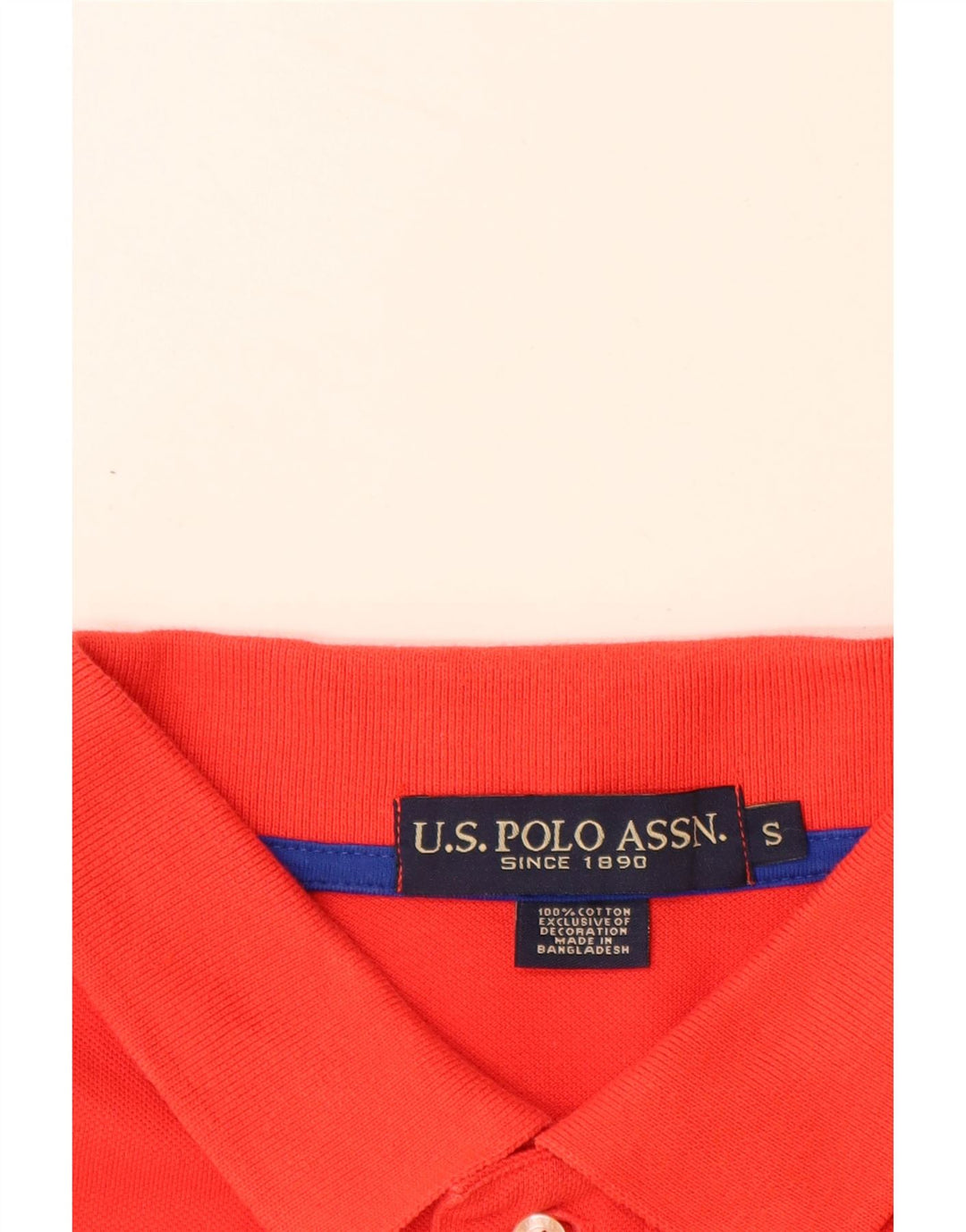 POLO ASSN. Polo grafica da uomo piccola in cotone rosso