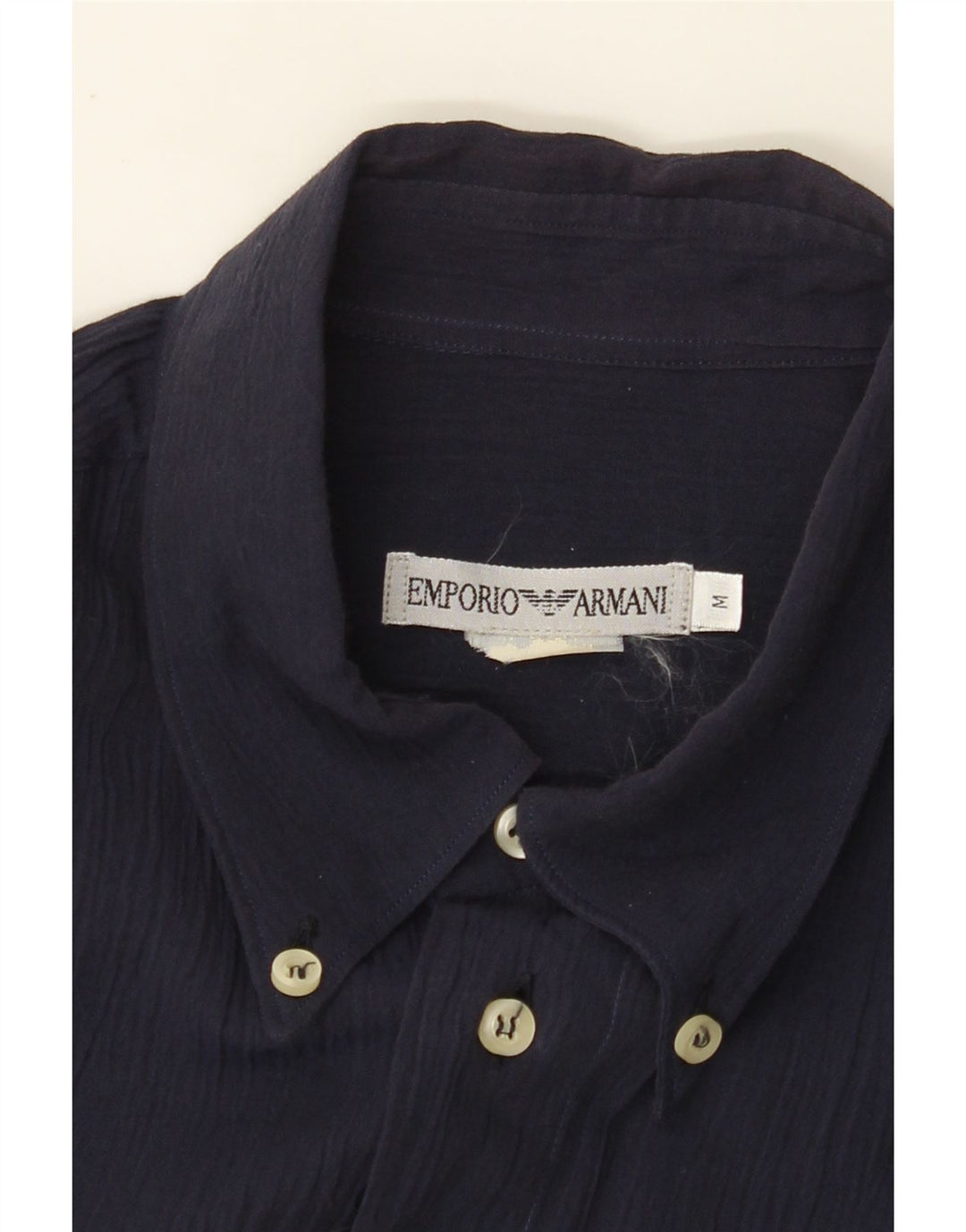 EMPORIO ARMANI Camicia da uomo vestibilità ampia blu navy medio