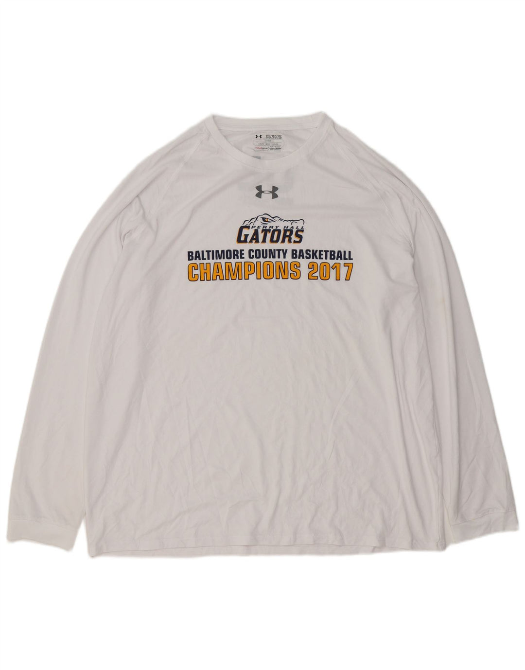 Maglia grafica da uomo a maniche lunghe UNDER ARMOUR 2XL Bianca