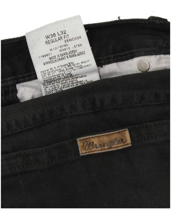 Jeans cropped da uomo Wrangler vestibilità regolare W36 L24 cotone nero