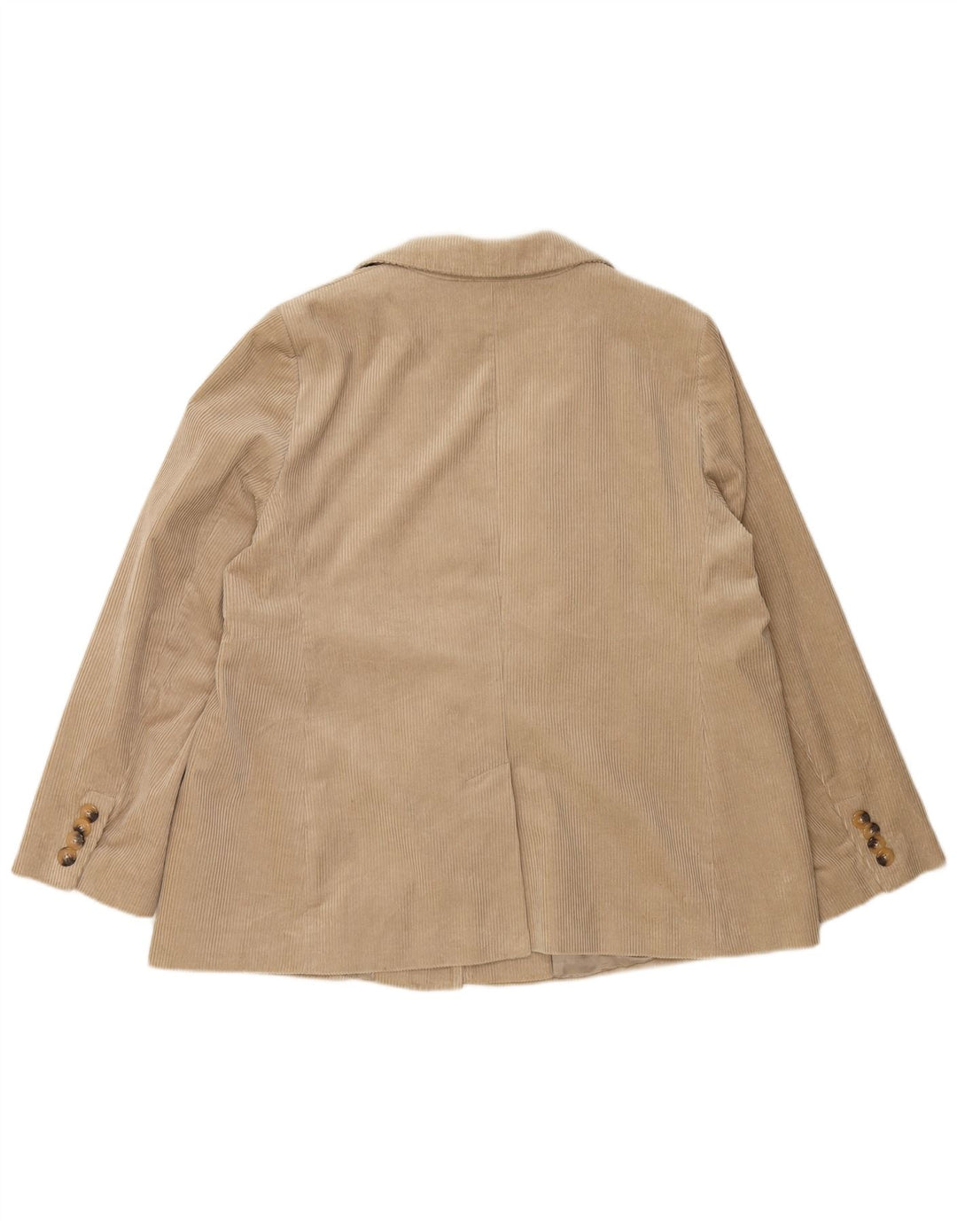 JAEGER Giacca da donna in velluto a coste a 1 bottone UK 20 2XL Cotone beige