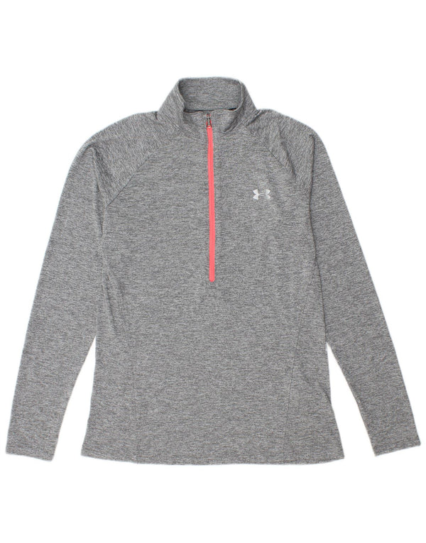 Maglietta Under Armour da donna Heat Gear Pullover UK 14 Large Grigia