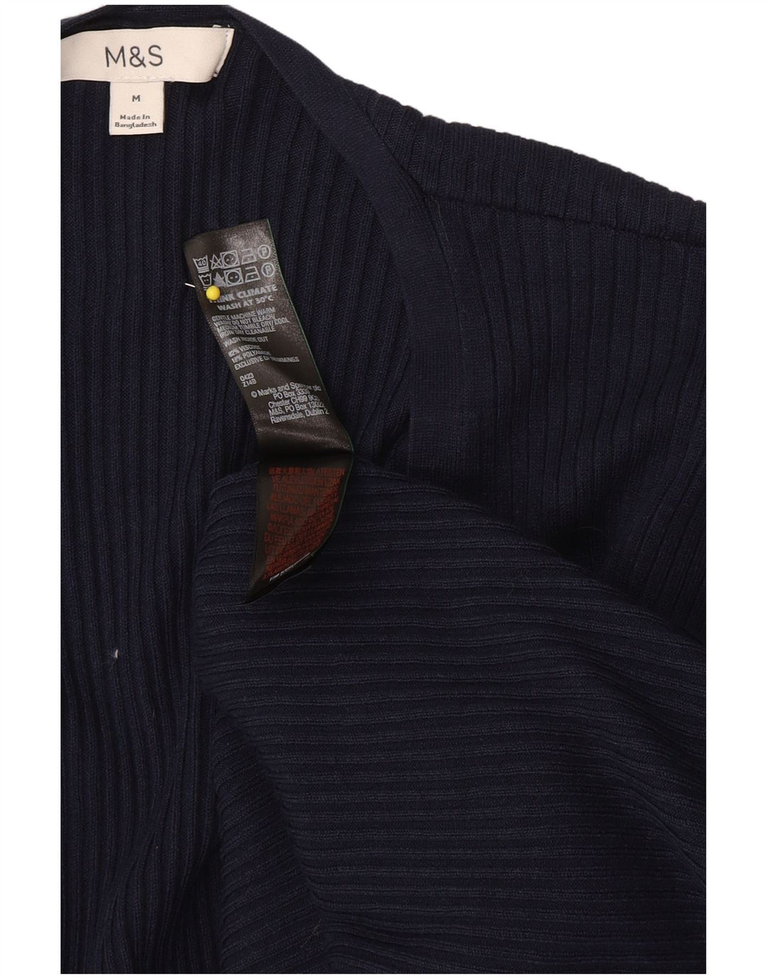 Maglione cardigan lungo da donna Marks & Spencer UK 14 Medio Blu Navy Cla