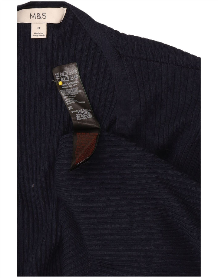Maglione cardigan lungo da donna Marks & Spencer UK 14 Medio Blu Navy Cla