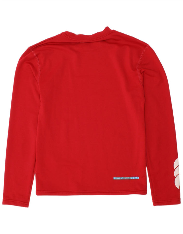 Top grafico da ragazzo Canterbury a maniche lunghe 7-8 anni Rosso medio