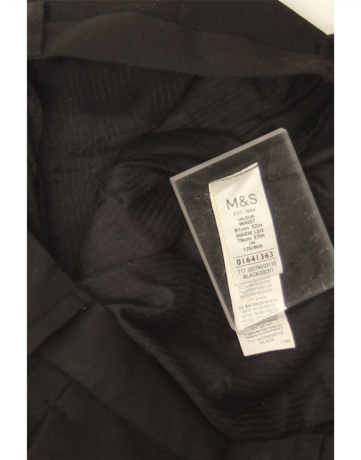 Pantaloni chino dritti da donna Marks & Spencer W32 L31 poliestere nero