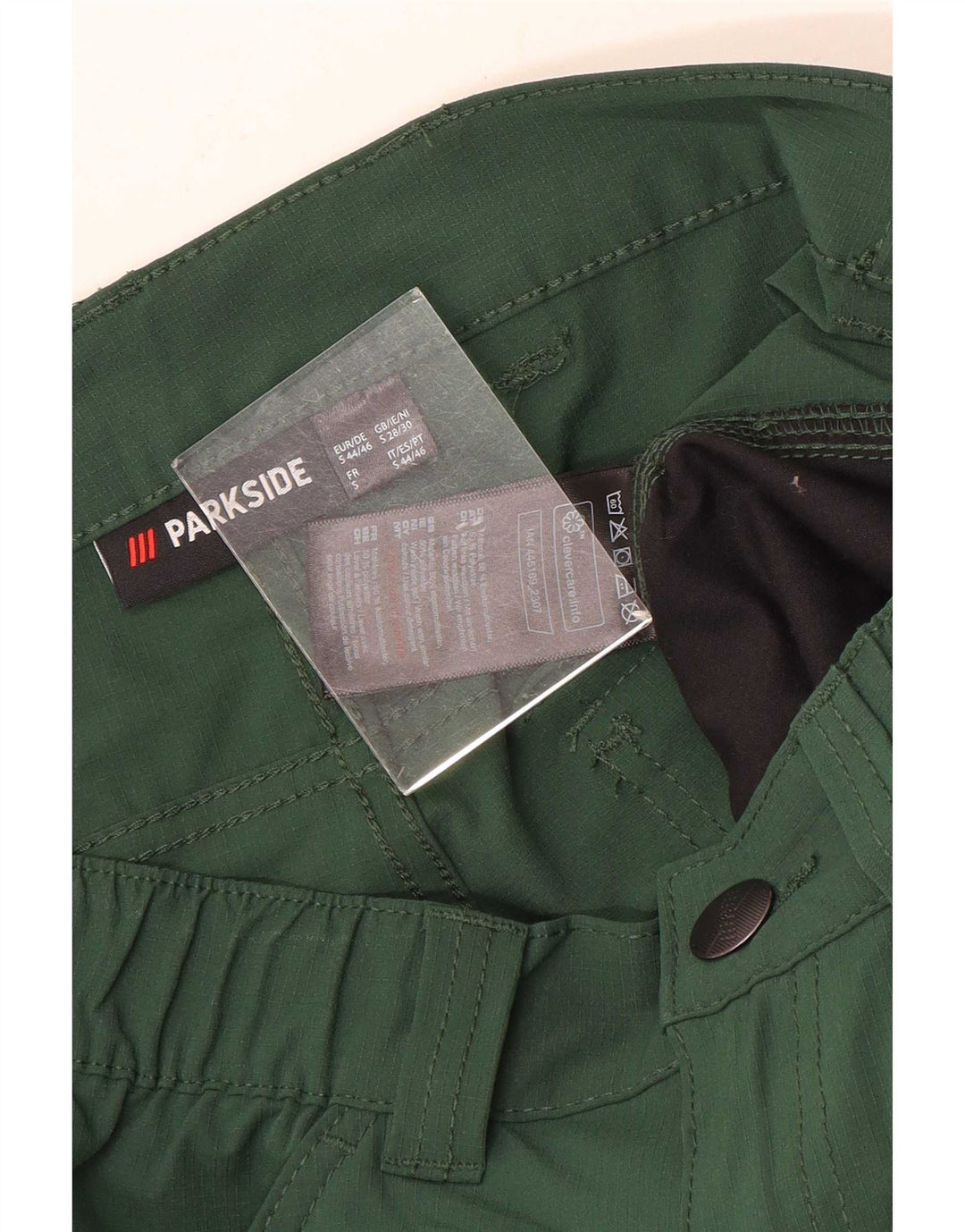Pantaloncini cargo da uomo Parkside piccoli W29 verde elastan