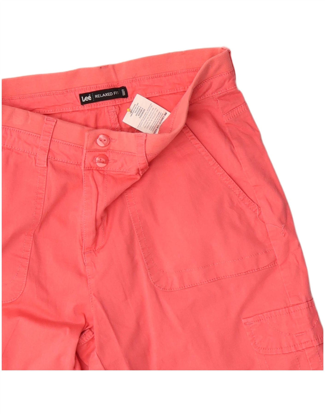 Pantaloncini cargo Lee da donna vestibilità rilassata US 6 medi W30 cotone rosso