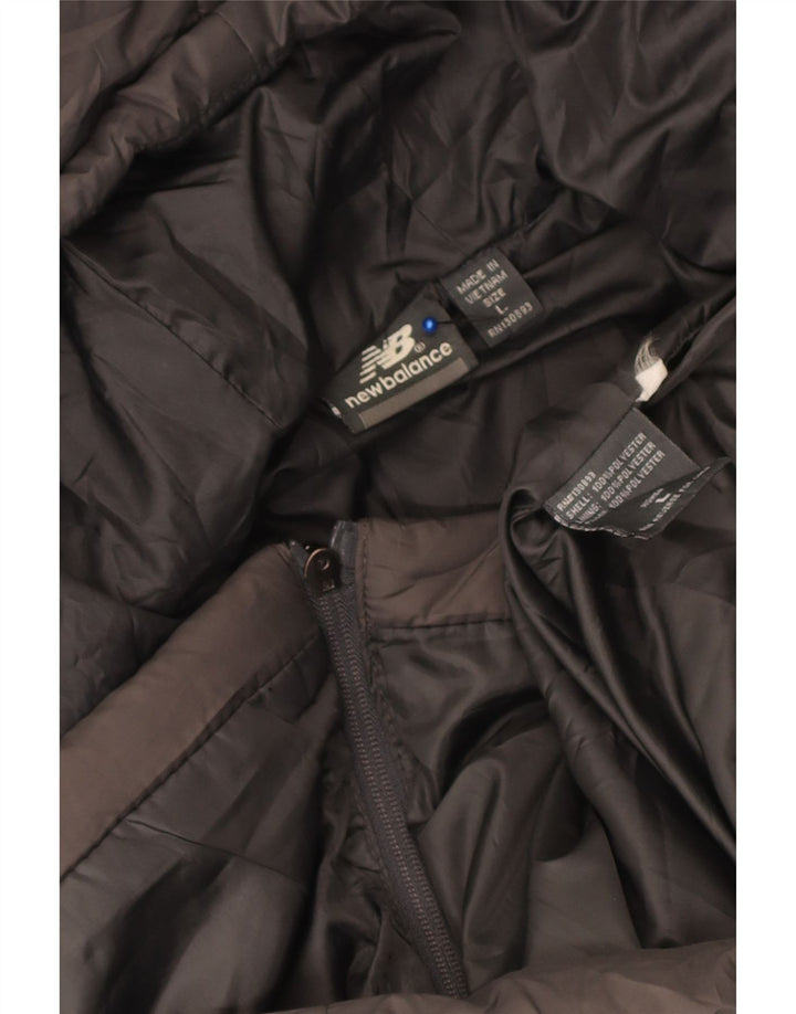 Cappotto imbottito con cappuccio da donna New Balance UK 16 grande poliestere grigio