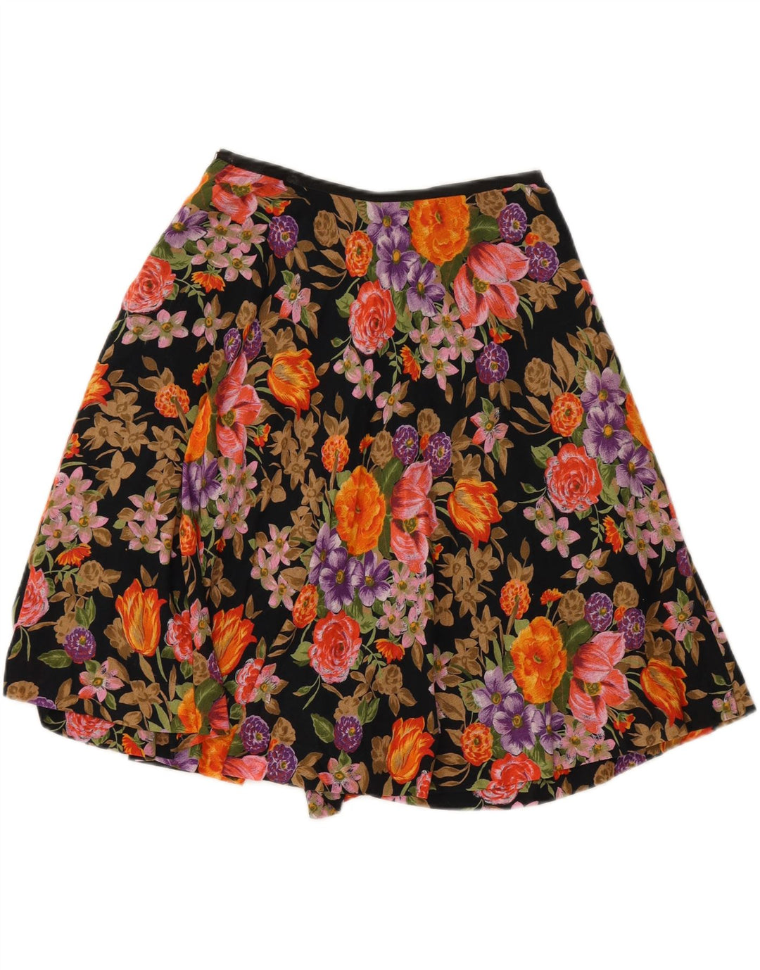 VINTAGE Womens Flared Skirt Small W27 Multicoloured Floral