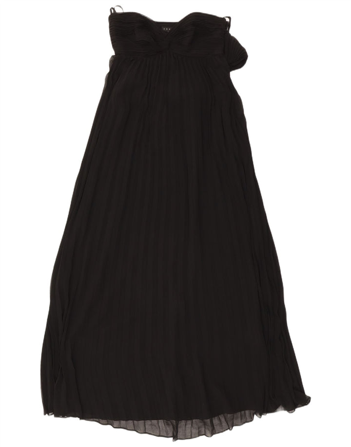 COAST Womens Maxi Strapless Dress UK 8 Small  Black Polyester