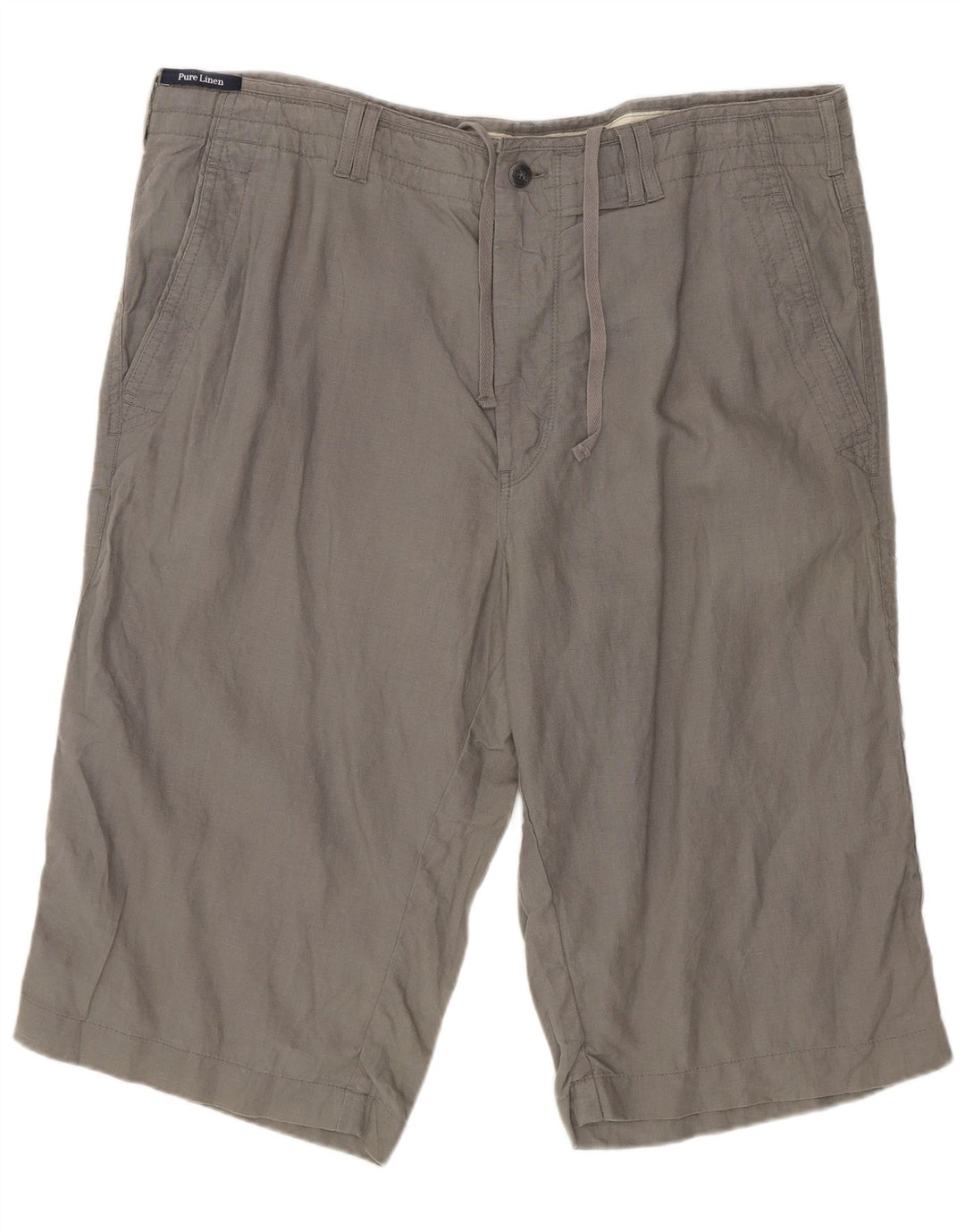 Pantaloncini chino da uomo Marks & Spencer W38 XL Lino grigio