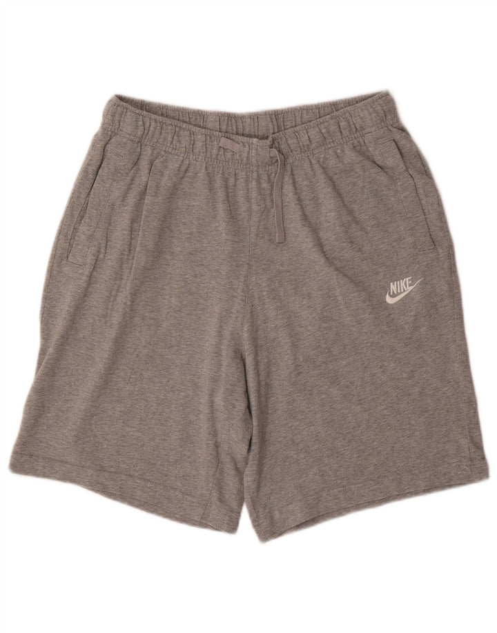 Pantaloncini sportivi Nike da uomo in cotone screziato grigio medio