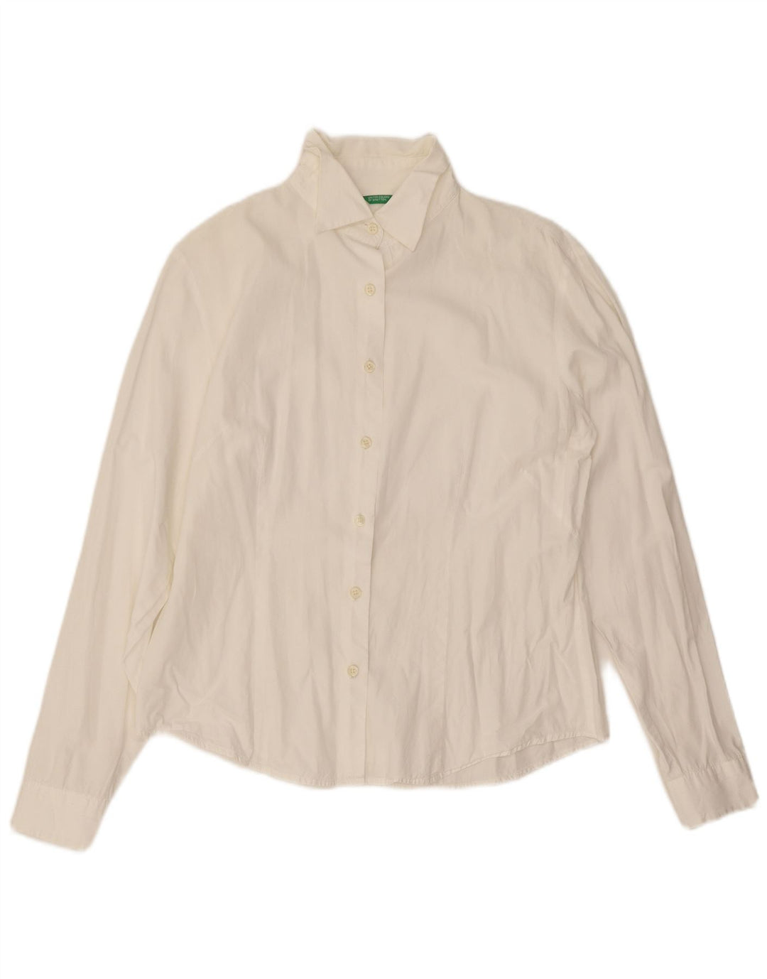 Camicia da donna Benetton UK 16 grande bianca