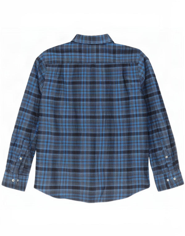 Carrera Camicia da uomo in flanella vestibilità regolare, grande cotone a quadri blu navy