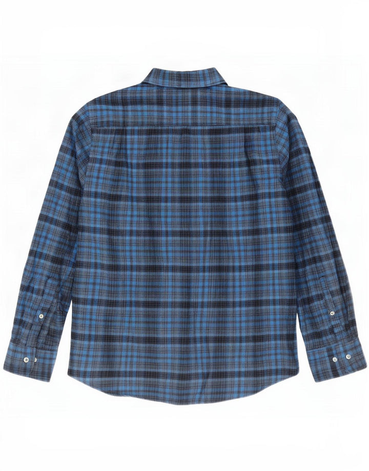 Carrera Camicia da uomo in flanella vestibilità regolare, grande cotone a quadri blu navy