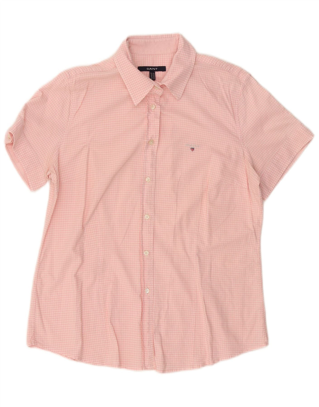 GANT Camicia a maniche corte da donna UK 20 Large Pink Gingham