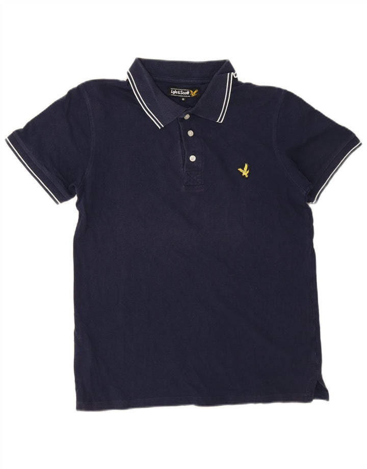 Polo da uomo Lyle & Scott piccola in cotone blu navy