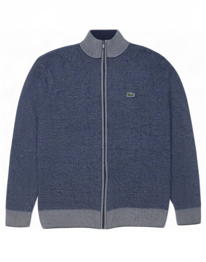 Maglione cardigan da uomo Lacoste taglia 5 grande lana blu