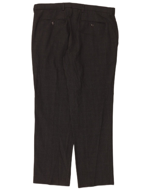 Pantaloni chino vestibilità regolare da uomo Marks & Spencer W34 L29 poliestere grigio