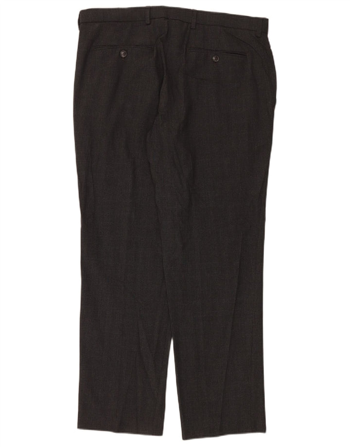 Pantaloni chino vestibilità regolare da uomo Marks & Spencer W34 L29 poliestere grigio