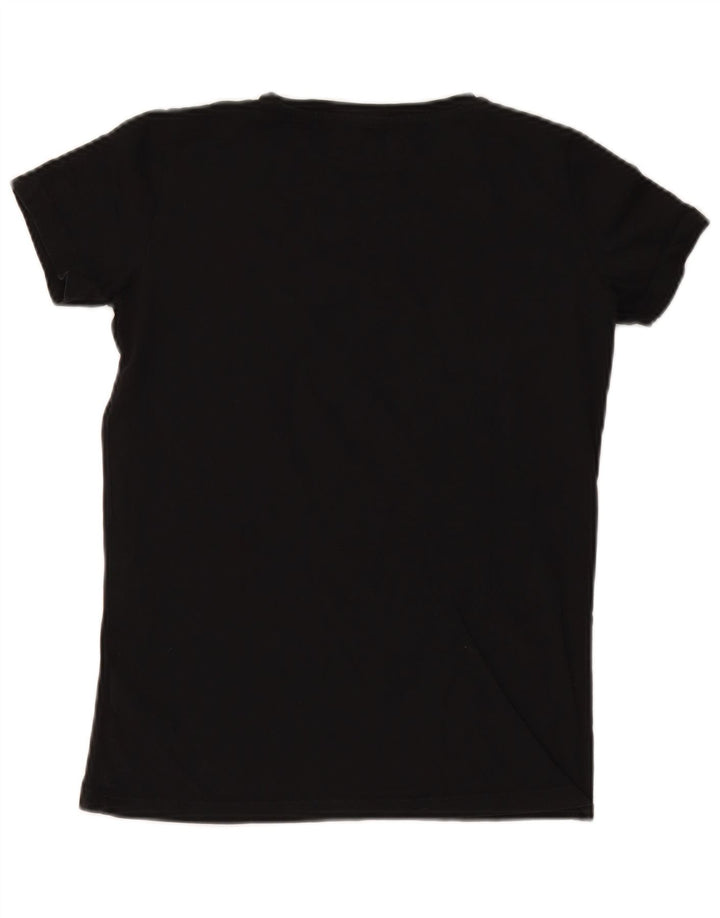 TRUSSARDI JEANS T-shirt grafica oversize da donna Top UK 2 2XS Nera