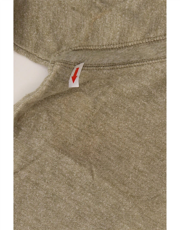 Felpa oversize da donna Reebok, maglione UK 18 XL, cotone chiazzato kaki