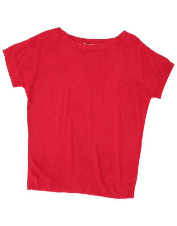 Maglione maglione con scollo a barca da donna Marks & Spencer UK 12 rosso medio