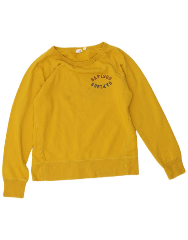 Felpa da donna Gap Jumper UK 10 Small Yellow Cotton