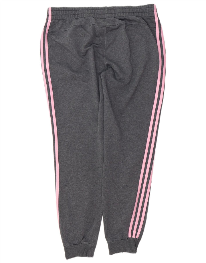 Pantaloni da tuta da donna ADIDAS Joggers UK 16/18 Large Grigio screziato