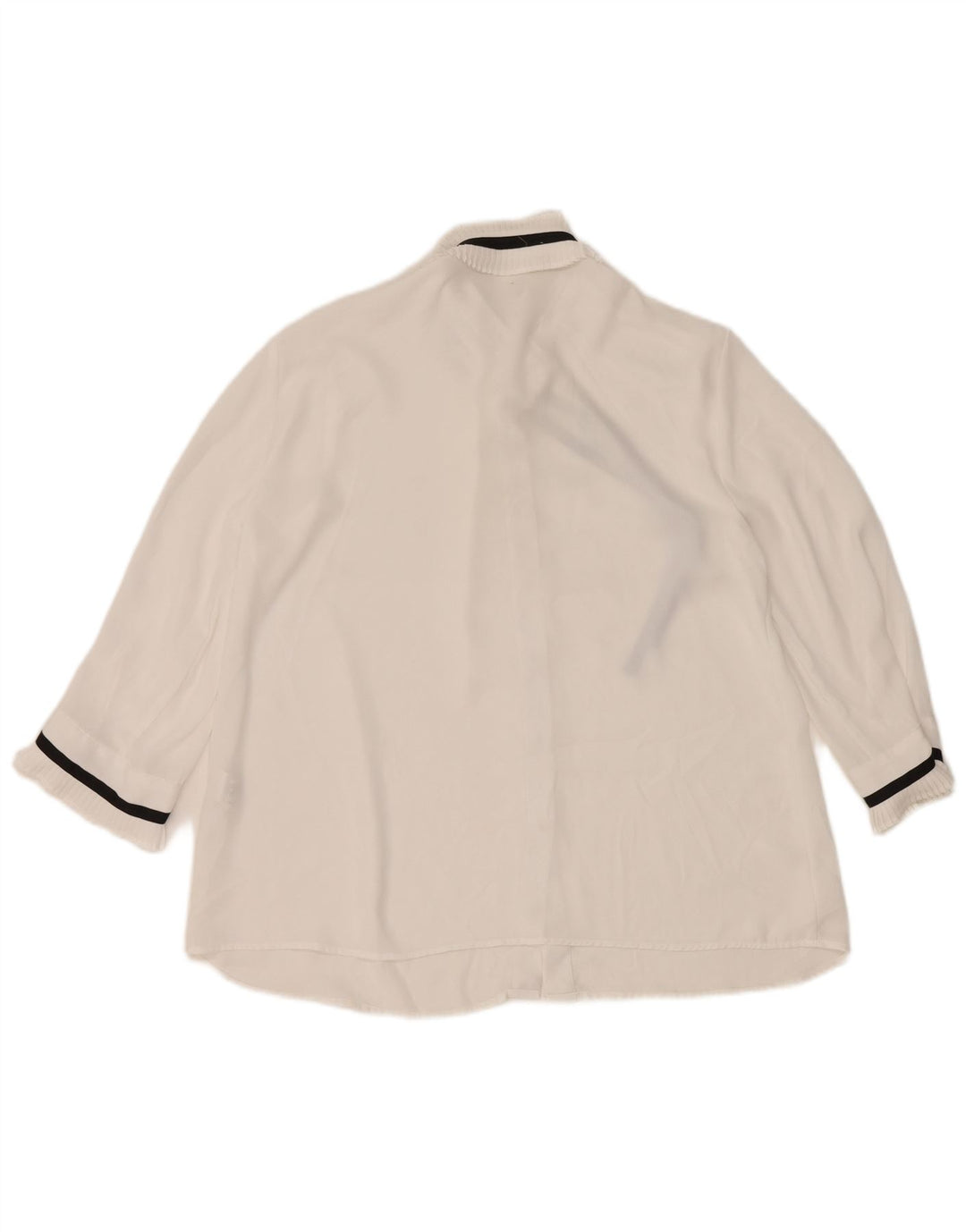 Camicetta da donna con maniche a 3/4 Zara UK 14 Poliestere bianco medio